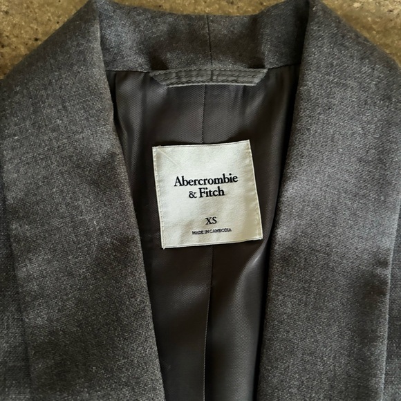 Abercrombie Midweight Classic Blazer Size Xsmall Dark Grey - Picture 3 of 9